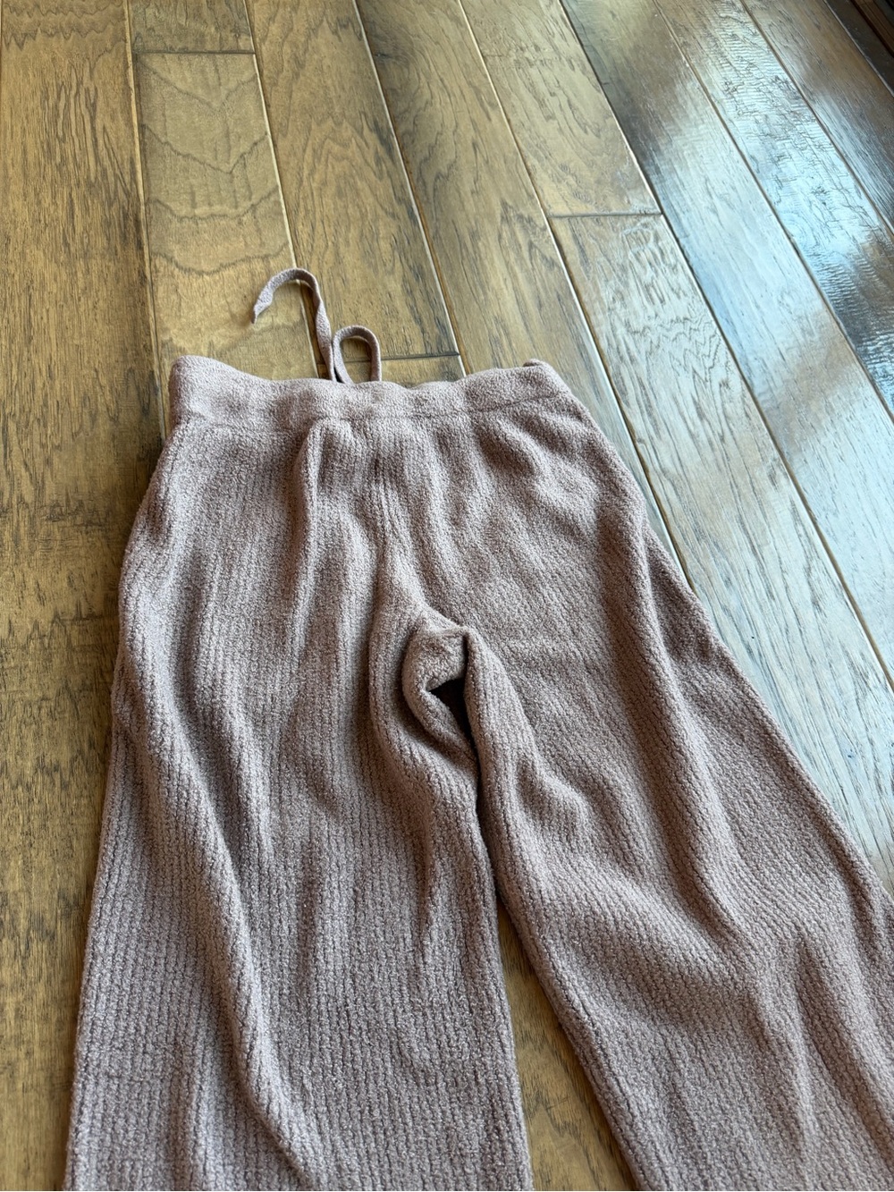 Barefoot Dreams Wide-Leg Ribbed Lounge Pants - Cocoa Brown Color - Picture 8 of 9